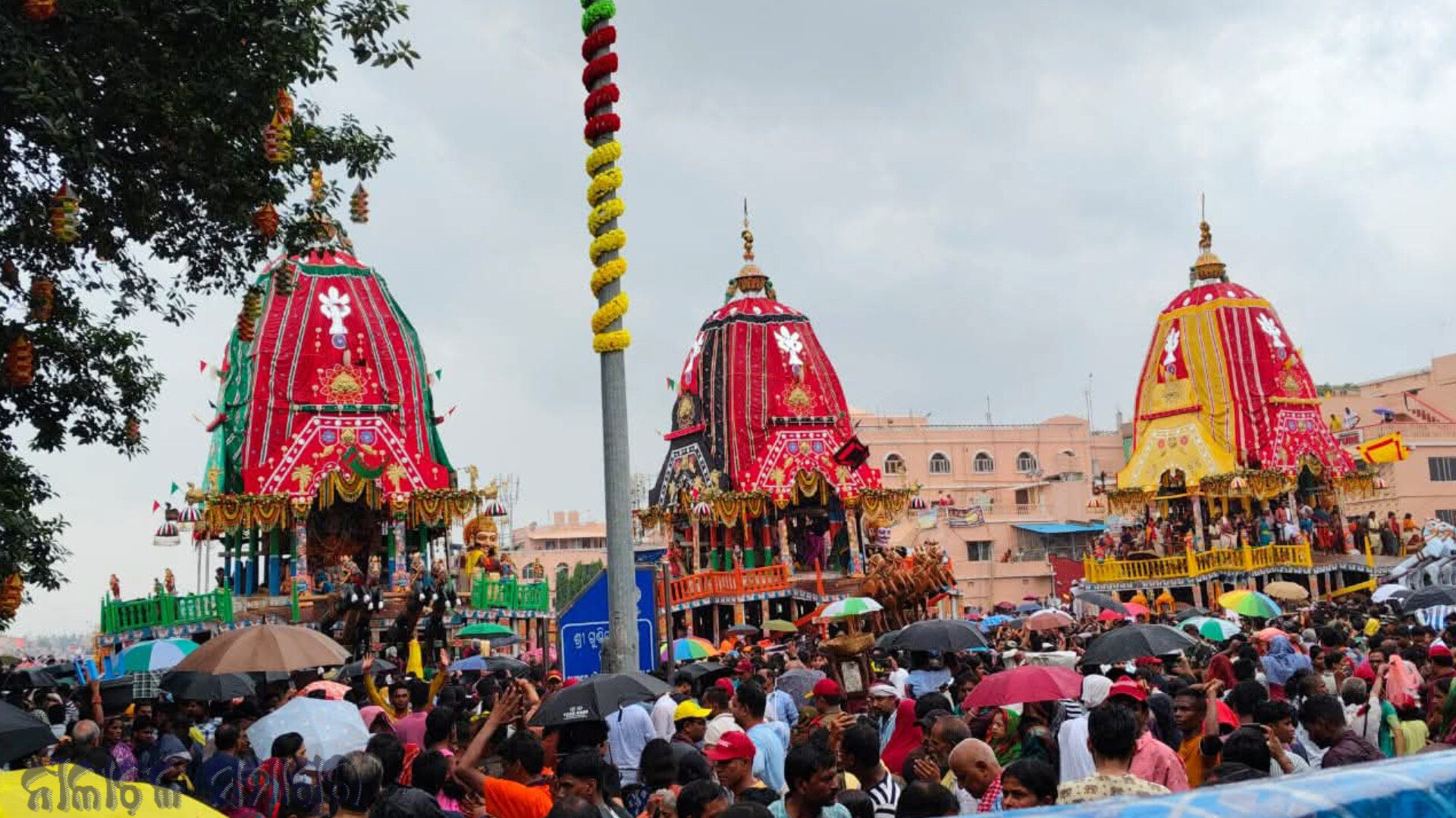 ଶରଧାବାଲିରେ  ପହଞ୍ଚିଛି ତିନି ରଥ